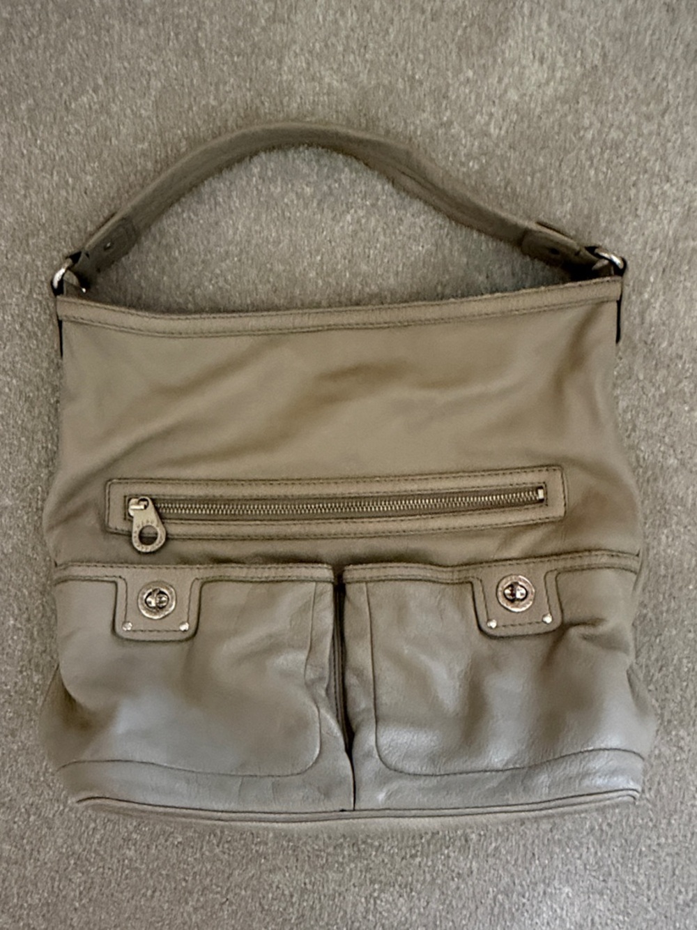 Marc by Marc Jacobs Neutral Taupe Hobo Shoulder Bag